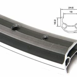 26 Zoll 18-559 Alex DH19 Alufelge Schwarz/silber 36L