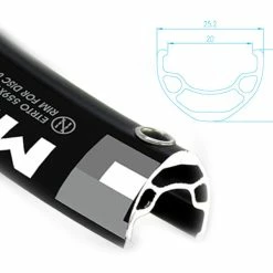 27.5 Zoll 19-584 Alex MD19 Disc Alufelge Schwarz Geöst 32L