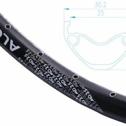 27.5 Zoll 25-584 Alex MD25 Disc Alufelge Schwarz Geöst 32L