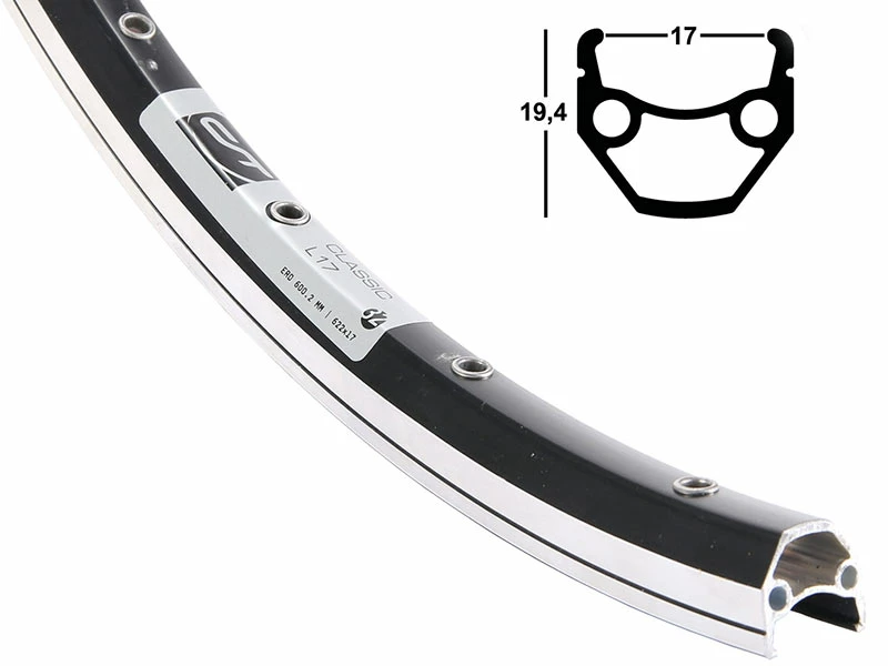 28 Zoll 17-622 Contec Classic L17 Alufelge Schwarz/silber Geöst 32L 3 28 Zoll 17-622 Contec Classic L17 Alufelge Schwarz/silber Geöst 32L