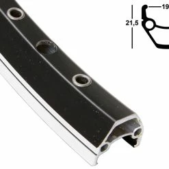 28 Zoll 19-622 Contec Classic Z19 Alufelge Schwarz/silber Geöst 36L