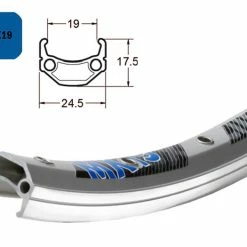 26 Zoll 19-559 Exal MX19 Alufelge Silber Geöst 32L