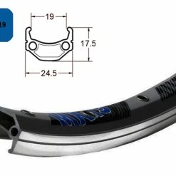 26 Zoll 19-559 Exal MX19 Alufelge Schwarz/silber Geöst 36L