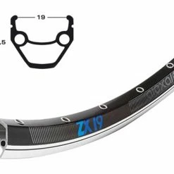 28 Zoll 19-622 Exal ZX19 Alufelge Schwarz/silber Geöst 36L