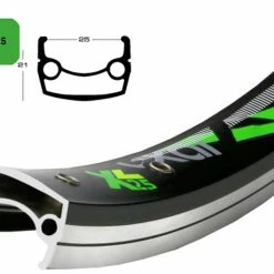 28 Zoll 25-622 Exal XL25 Alufelge Schwarz/silber Geöst 36L