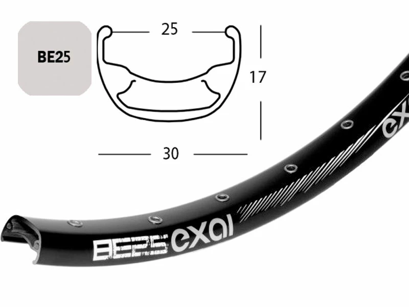 26 Zoll 25-559 Exal BE25 Disc Alufelge Schwarz Geöst 36L 3 26 Zoll 25-559 Exal BE25 Disc Alufelge Schwarz Geöst 36L