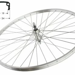 Hinterrad 19-622 Schürmann Kastenfelge Silber Schraubkranznabe 129mm