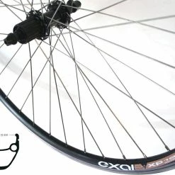 Hinterrad 28 Zoll 19-622 EXAL XP19 Schwarz Shimano Deore FH-T610 / Niro-Speichen Silber