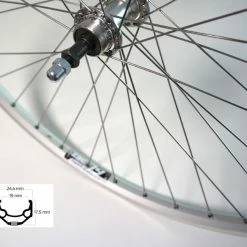 Hinterrad 19-622 Ryde ZAC19 Silber Schraubkranznabe Mit Mutternachse