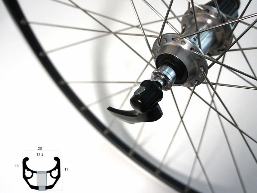 Rennrad-Hinterrad 13-622 Ryde Chrina Schwarz / Shimano 105 FH-R7000 Grey / Speichen Niro Silber 3 Rennrad-Hinterrad 13-622 Ryde Chrina Schwarz / Shimano 105 FH-R7000 Grey / Speichen Niro Silber