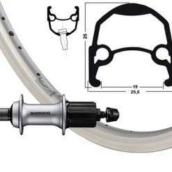 Hinterrad 28 Zoll 19-622 Ryde Andra10 Silber / Shimano Acera FH-T3000 Silber 135mm