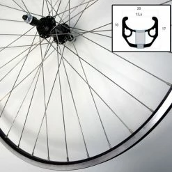 Rennrad-Hinterrad 13-622 Ryde Chrina Schwarz / Union Schraubkranz