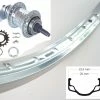 Sondergröße 635 Hinterrad Ryde HL32 Silber Mit Velosteel Rücktrittnabe 1-Gang Silber 108mm -Felgenringe Verkaufsladen hr19 3601010 1