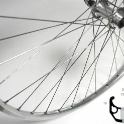 Rennrad-Hinterrad 13-622 Ryde Chrina Poliert / Mutternachse / Für Schraubkranz