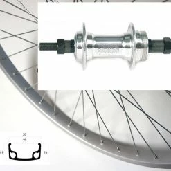 Hinterrad 25-559 Ryde AS32 Silber Schraubkranz Vollachse