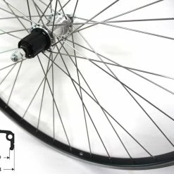 Hinterrad 28 Zoll 19-622 Schürmann Sport Alu Kastenfelge Schwarz Quando KT-AZDR 8-9-fach-Steckkassette VA 135mm