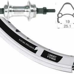 Hinterrad 20 Zoll 19-406 Rodi Airline One Silber Quando KT-A11R Mutternachse 129mm Für Schraubkassette