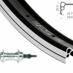 Hinterad 26 Zoll 23-559 Rodi FS23 Schwarz Quando Schraubkranz 129mm