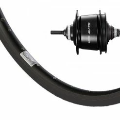 Hinterrad 26 Zoll 19-559 Ryde Andra10 Disc Schwarz Mit Shimano Alfine 8-Gang SGS7001 Leerlauf/Centerlock Schwarz Und Schwarzen Niro-Speichen