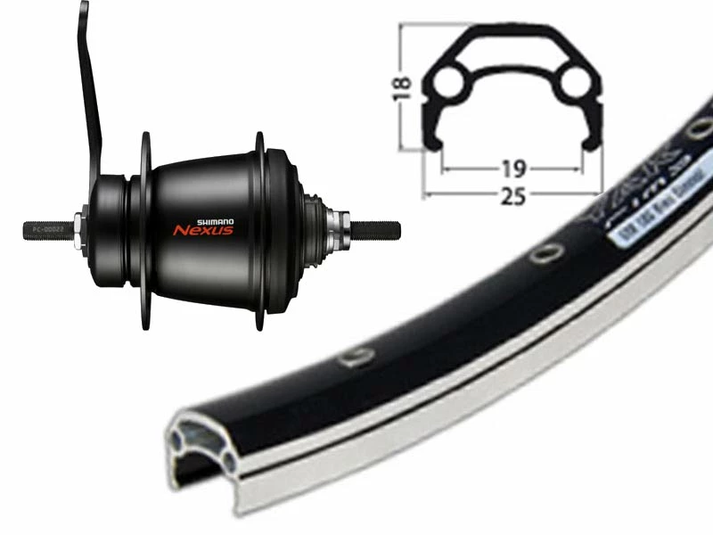 Hinterrad 26 Zoll 19-559 Schürmann YAK 19 Schwarz Geöst Mit Shimano Nexus 7-Gang Rücktritt Schwarz SG-C3001 Und Schwarzen Niro-Speichen 3 Hinterrad 26 Zoll 19-559 Schürmann YAK 19 Schwarz Geöst Mit Shimano Nexus 7-Gang Rücktritt Schwarz SG-C3001 Und Schwarzen Niro-Speichen