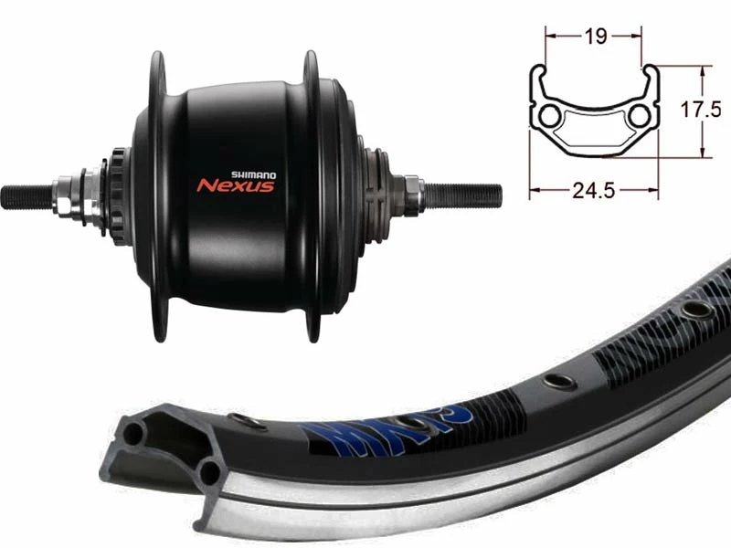 Hinterrad 28 Zoll 19-622 EXAL MX19 Schwarz Mit Shimano Nexus 8-Gang Leerlauf Schwarz Und Silbernen Niro-Speichen 3 Hinterrad 28 Zoll 19-622 EXAL MX19 Schwarz Mit Shimano Nexus 8-Gang Leerlauf Schwarz Und Silbernen Niro-Speichen