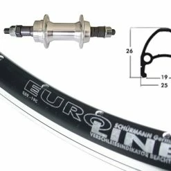 Hinterrad 28 Zoll 19-622 Schürmann Euroline Schwarz Schraubkranznabe Silber / Silberne Nirospeichen