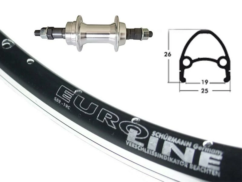 Hinterrad 28 Zoll 19-622 Schürmann Euroline Schwarz Schraubkranznabe Silber / Silberne Nirospeichen 3 Hinterrad 28 Zoll 19-622 Schürmann Euroline Schwarz Schraubkranznabe Silber / Silberne Nirospeichen