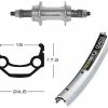 Hinterrad 28 Zoll 19-622 EXAL MX19 Silber Mit Schraubkranznabe Silber / Silberne Niro-Speichen 1 Hinterrad 28 Zoll 19-622 EXAL MX19 Silber Mit Schraubkranznabe Silber / Silberne Niro-Speichen -Felgenringe Verkaufsladen hr22 372930