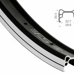 20 Zoll 23-406 Rodi FS23 Alufelge Schwarz/silber BMX 48-Loch