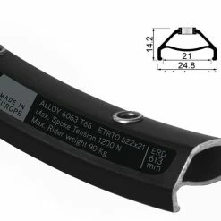 27.5 Zoll 21-584 Rodi Ready Disc Alufelge Schwarz Geöst 32L