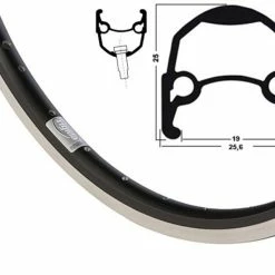 28 Zoll 19-622 Ryde Andra10 Alufelge Schwarz/silber 32L