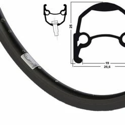 26 Zoll 19-559 Ryde Andra10 Disc Alufelge Schwarz 36L