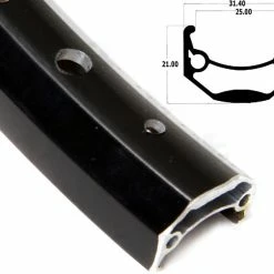 28 Zoll 25-622 Ryde Andra40 Disc Alufelge Schwarz 36L