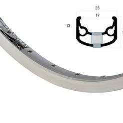 28 Zoll 19-622 Ryde Sputnik Alufelge Silber Geöst 36L