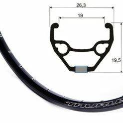 28 Zoll 19-622 Ryde Taurus Disc Alufelge Schwarz Geöst 36L