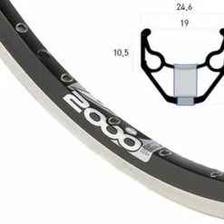 28 Zoll 19-622 Ryde ZAC2000 Alufelge Schwarz/silber Geöst 36L