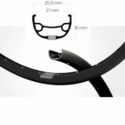 28 Zoll 21-622 Ryde Rival 21 Disc Alufelge Schwarz Geöst 32L