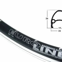 28 Zoll 19-622 Schürmann Euroline Alufelge Schwarz/silber 36L