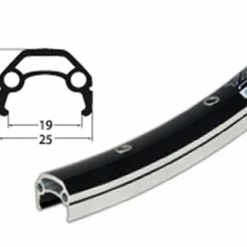 28 Zoll 19-622 Schürmann YAK19 Alufelge Schwarz/silber Geöst 36L