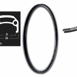 28 Zoll 21-622 Schürmann YAK21 Disc Felge Schwarz Geöst 36L