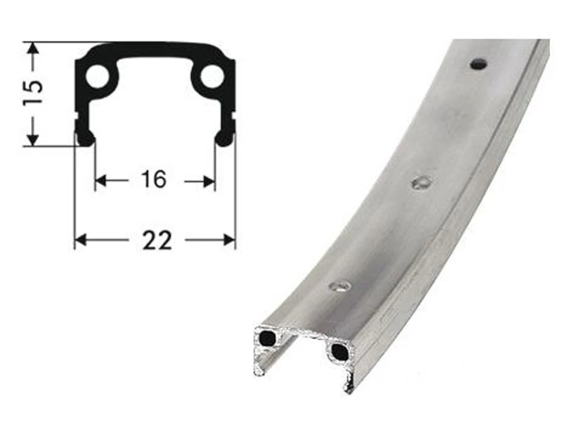 27x1 1/4 (630-16) Schürmann Sport Alu-Kastenfelge Silber 36L / Sondergrösse 3 27x1 1/4 (630-16) Schürmann Sport Alu-Kastenfelge Silber 36L / Sondergrösse