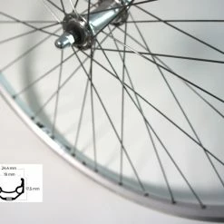 Vorderrad 19-622 Ryde ZAC19 Silber Alunabe Mit Mutternachse