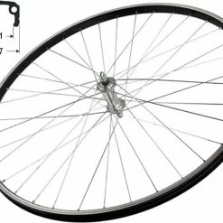 Vorderrad 26 Zoll 21-559 Schürmann Sport Kastenfelge Schwarz / Mutternachse