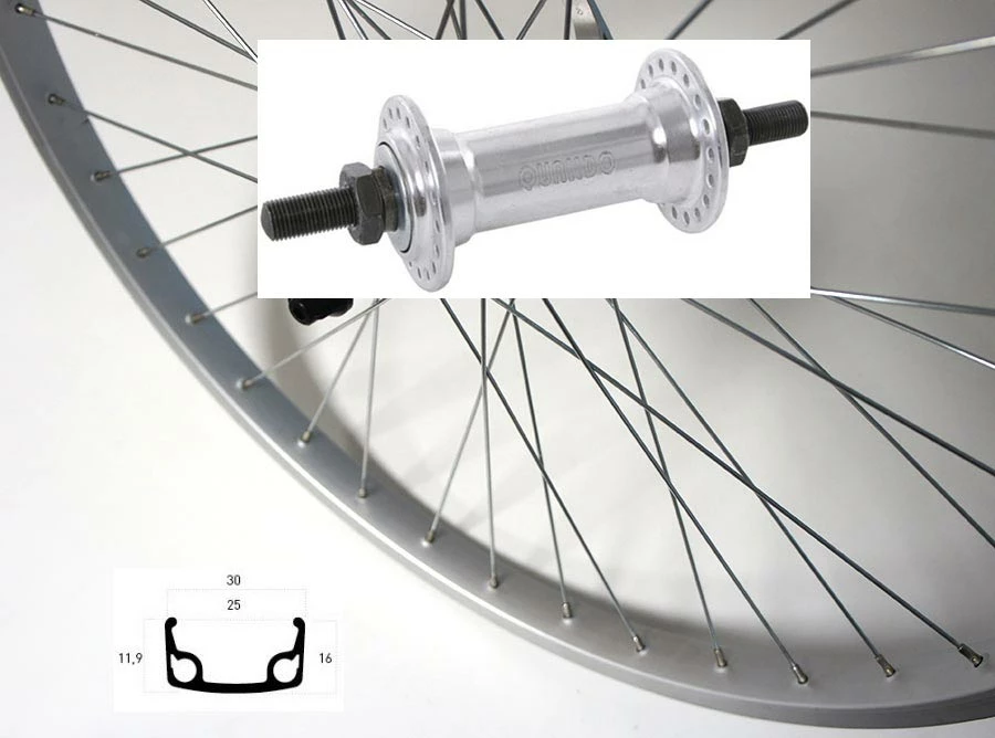 Vorderrad 26 Zoll 25-559 Ryde AS32 Silber Quando Vollachse 3 Vorderrad 26 Zoll 25-559 Ryde AS32 Silber Quando Vollachse