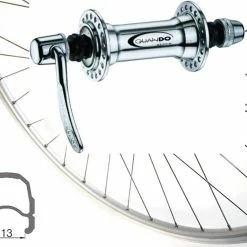 Rennrad-Vorderrad 28 Zoll 13-622 Rodi Wegal Due Silber Quando Schnellspannachse