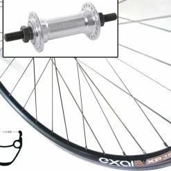 Vorderrad Exal XP19 Schwarz Mit Alunabe Silber Mutternachse / 28 Zoll 19-622
