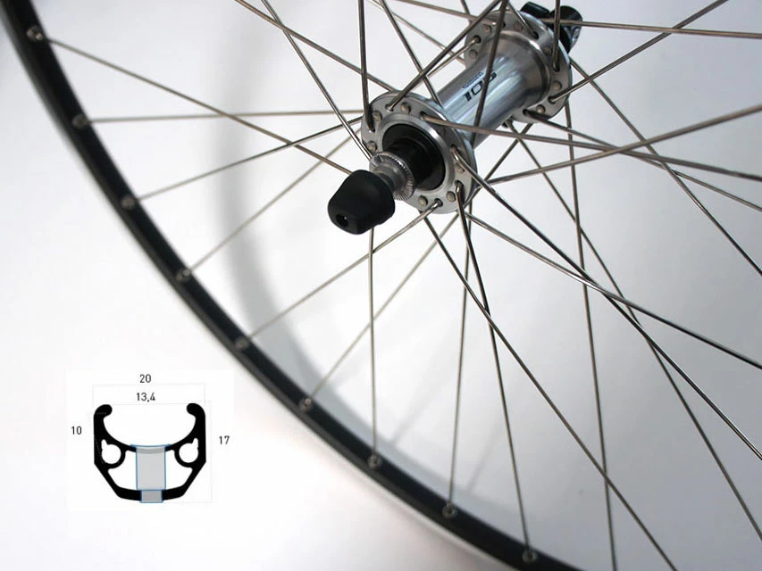 Rennrad-Vorderrad 13-622 Ryde Chrina Schwarz / Shimano 105 HB-R7000 Grey 3 Rennrad-Vorderrad 13-622 Ryde Chrina Schwarz / Shimano 105 HB-R7000 Grey