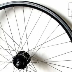 Vorderrad Schürmann Euroline Schwarz 26 Zoll 19-559 / Shimano Dynamo Nexus DH-C3000 Schwarz Mutternachse