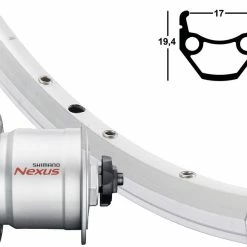 Vorderrad 17-622 Contec Classic L17 Silber Shimano Nabendynamo DH-C3000 HA Si-Sp