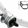 Vorderrad 17-622 Contec Classic L17 Silber Shimano Nabendynamo DH-3N72 Silber / Silberne Speichen -Felgenringe Verkaufsladen vr19 3601549